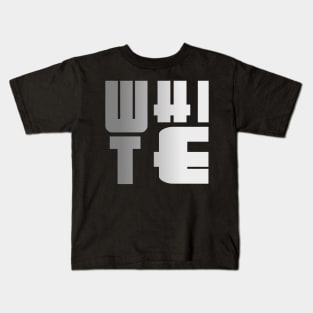 White, name, tipography Kids T-Shirt